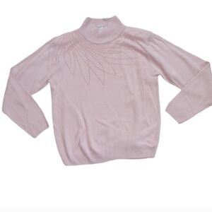 Dress Barn beaded sweater Women's Size Large pink